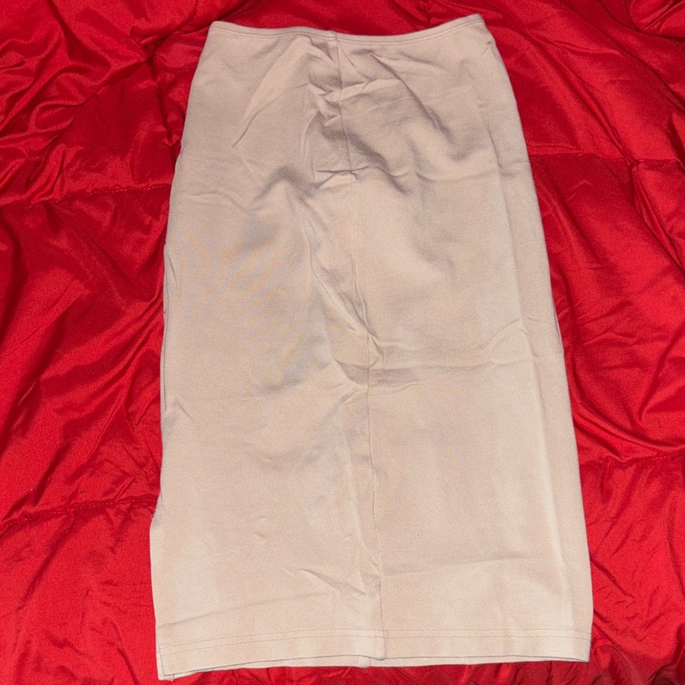 American Apparel Beige Pencil Skirt